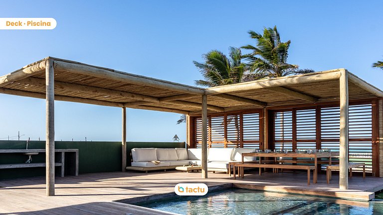 Casa Frente Vista Mar Fortim Ceará Luxosa com 6 Quartos Kite