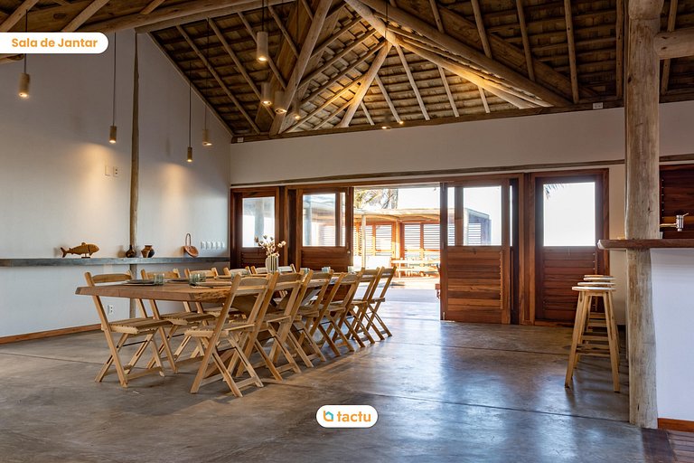 Casa Frente Vista Mar Fortim Ceará Luxosa com 6 Quartos Kite