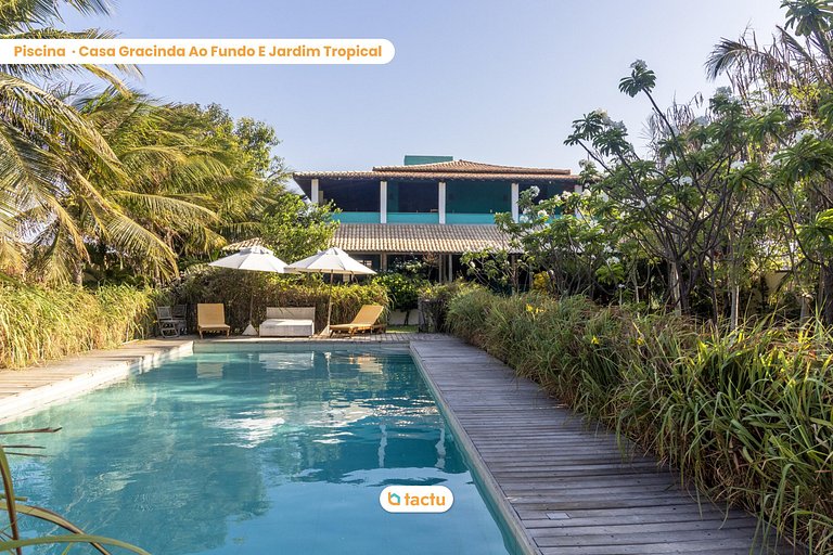 Casa Gracinda, com enorme piscina e jardim em Fortim
