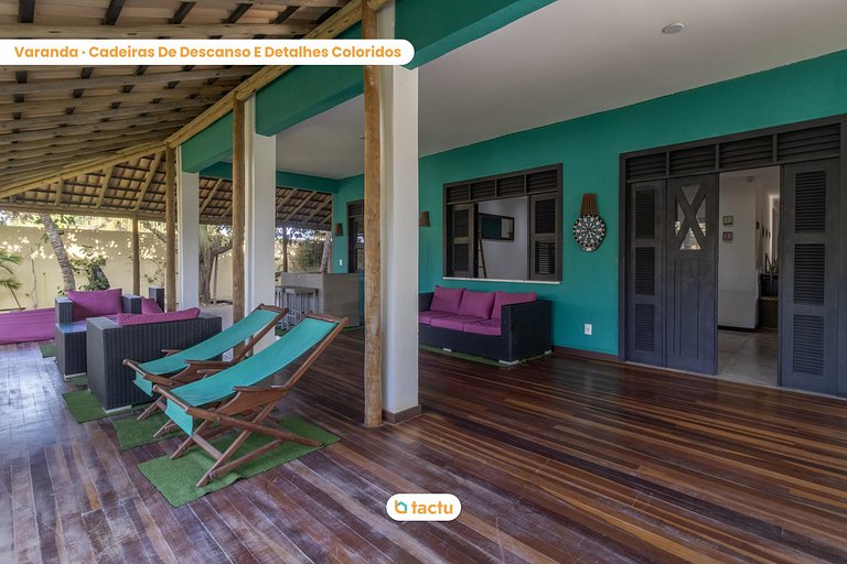 Casa Gracinda, com enorme piscina e jardim em Fortim