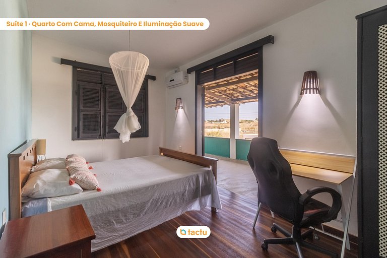 Casa Gracinda, com enorme piscina e jardim em Fortim