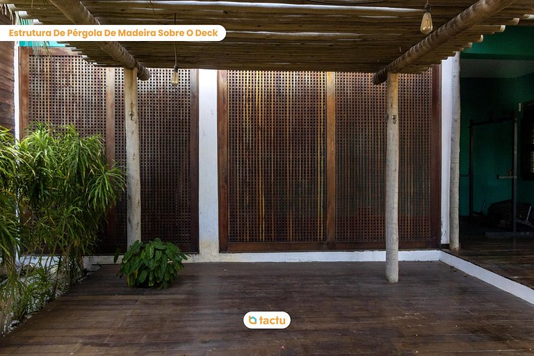 Casa Gracinda, com enorme piscina e jardim em Fortim