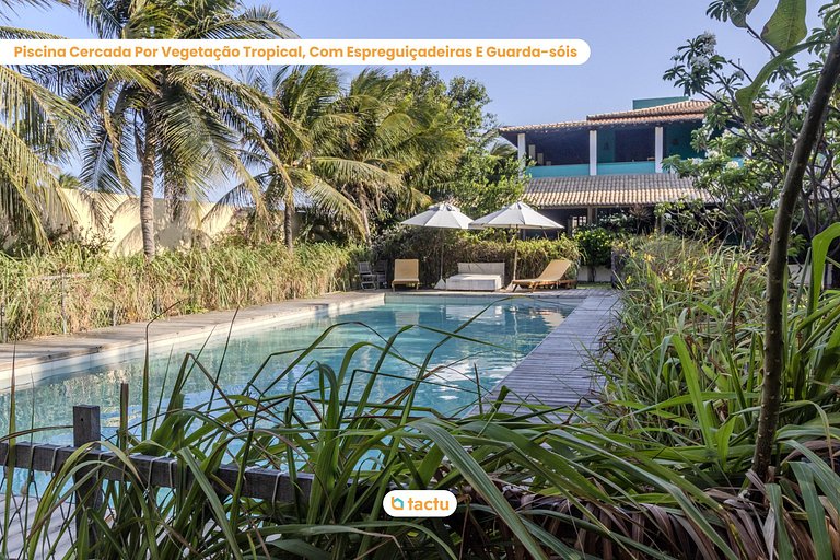 Casa Gracinda, com enorme piscina e jardim em Fortim